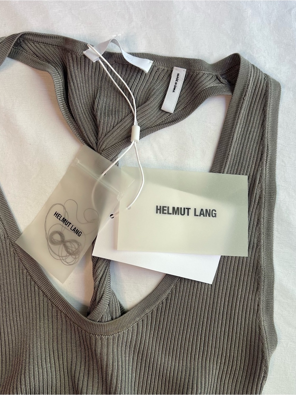 Helmut Lang Rib-Knit Twist-Back Tank
